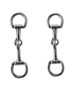 Tipi Bridle Line Silver Tone Dangle Stud Earrings (NWT)